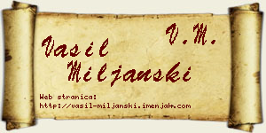 Vasil Miljanski vizit kartica